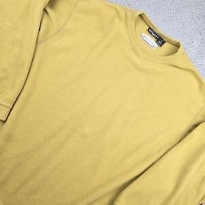 Patagonia Vintage Mens XL Mustard Yellow Synchilla Fleece Crewneck Pullover USA